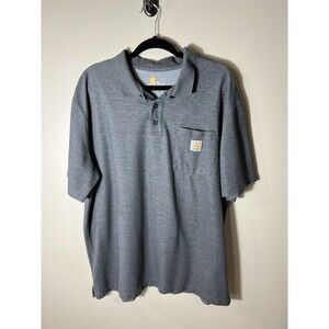 Carhartt Original Fit Polo Shirt Mens Size XL Gray Workwear Short Sleeve